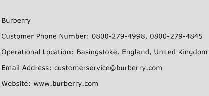 burberry customer service|burberry 1800 number.